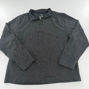 Van Heusen Pullover Quarter Zip Never Tuck Mens XXL Gray